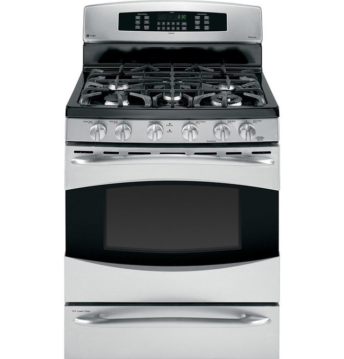 GE PGB930SETSS Profile 30" Stainless Steel Gas Sealed Burner Range - Convection