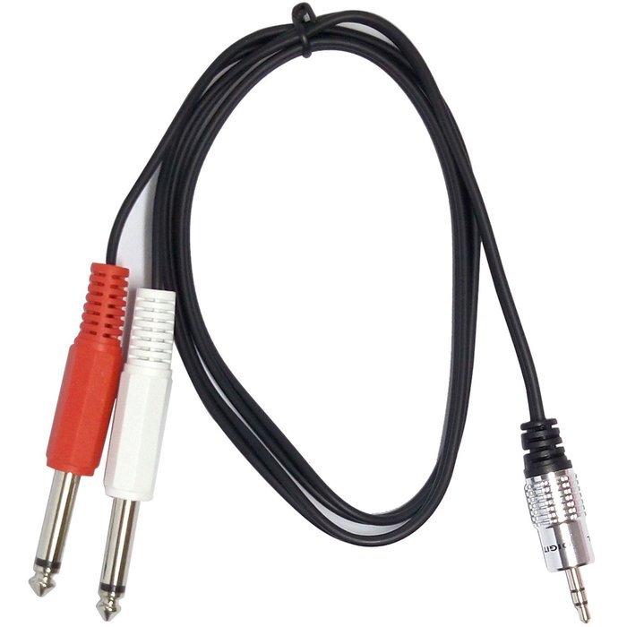 HENGSHENG&reg; 3FT 3.5mm 1/8 inch TRS Stereo Male to 2 Dual 6.35mm 1/4 inch Mono TS Male Y Splitter Cable N4