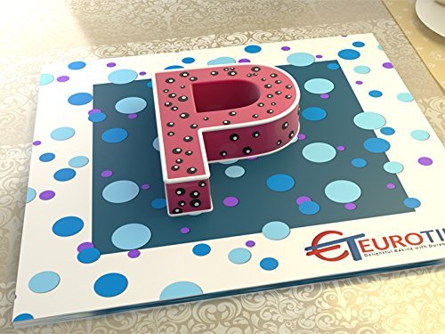14" ALPHABET "P" BIRTHDAY WEDDING ANIVERSARY CAKE TIN N2