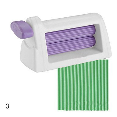 Sher Plastic Rolling Pin Embosser Roller Set Baking Tools For Cakes Fondant Strip Ribbon Cutter Sugar craft , 1 N3
