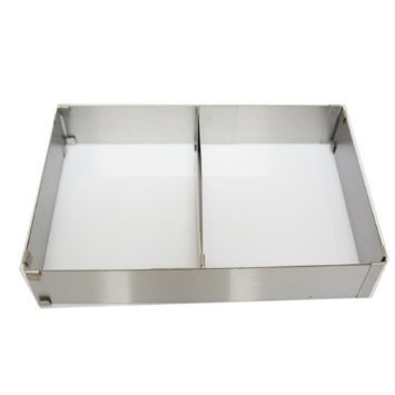 Stainless Steel Rectangle Mousse Ring Retractable Cake Ovenware N4
