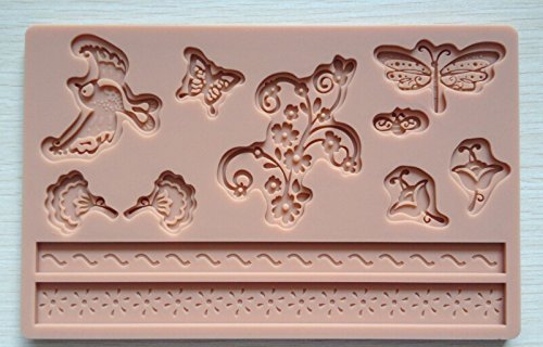 HSE Fondant tool Animal butterfly shape baking mold silicone embossing die sugar Arts flower N2