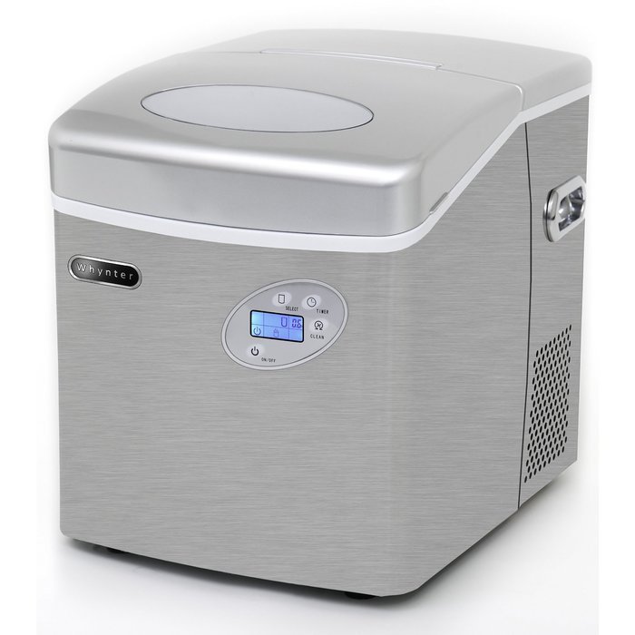 Whynter IMC-491DC Portable Ice Maker with Water Connection, 49 lb. Capacity, Stainless Steel N7