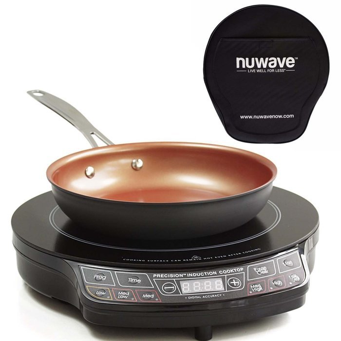 NuWave Precison Induction Cooktop w/ 10.5" Fry Pan & Storage Case Bundle N4
