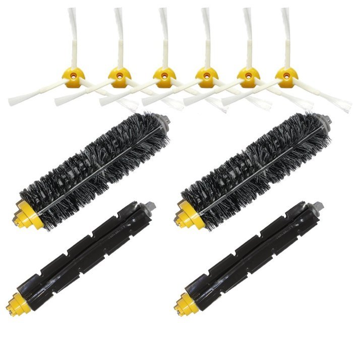 Hongfa Irobot Roomba Brush Kit 3-armed Side Brush, Flexible Beater Brush and Bristle Brush for Irobot Roomba 700...