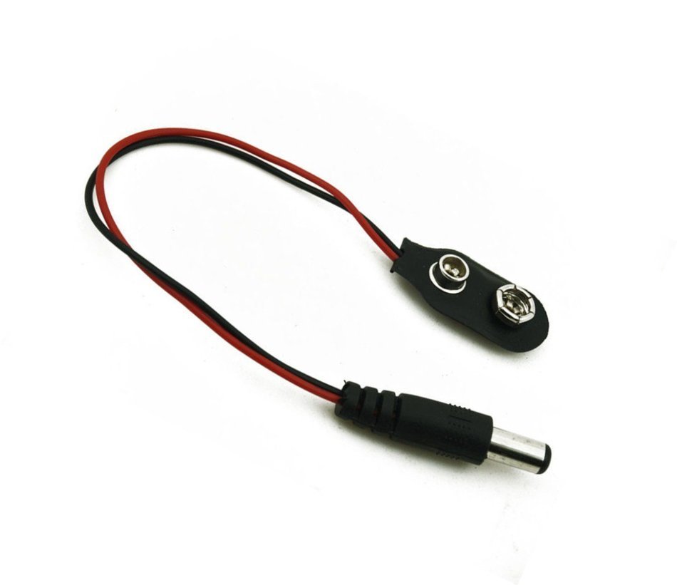 Hosyl 2.1x5.5mm Male DC Power Plug I Type Clip Connector for 9V Battery 10 Pieces Pack N4