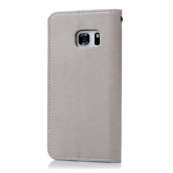 S7 Case,Samsung Galaxy S7 Case - Wallet Embossed Flowers Smart Magnetic Close High Quality Premuim PU Leather... N19