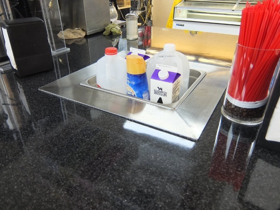 Drop-in Commercial Refrigeration Cold Well Chiller Insert for Coffee Counters to keep Milk & Cream refrigerated... N6