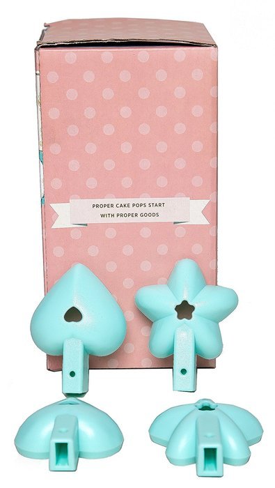 Cake Pop Baking Tong Set - Star Heart and Flower Mold Maker - Fun Easy Handmade Cake Ball Scissors with 100 Premium... N5