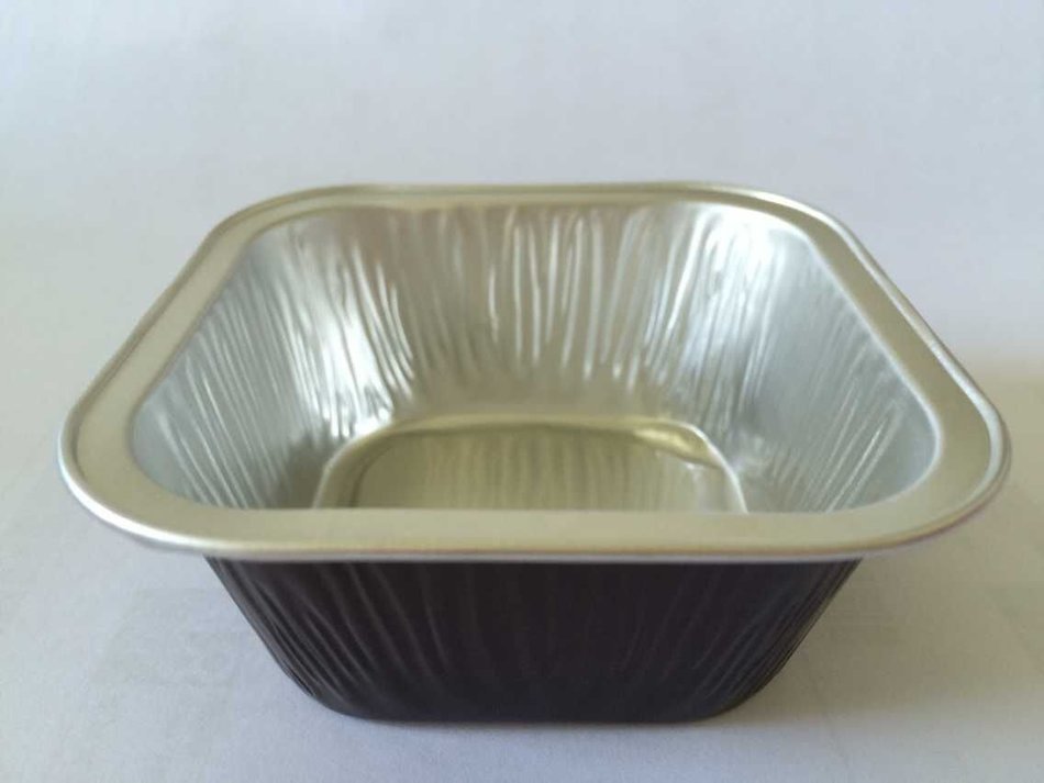 KEISEN square 3" Disposable Aluminum Foil Cups 100ml for Muffin Cupcake Baking Bake Utility Ramekin Cup 100/PK... N5