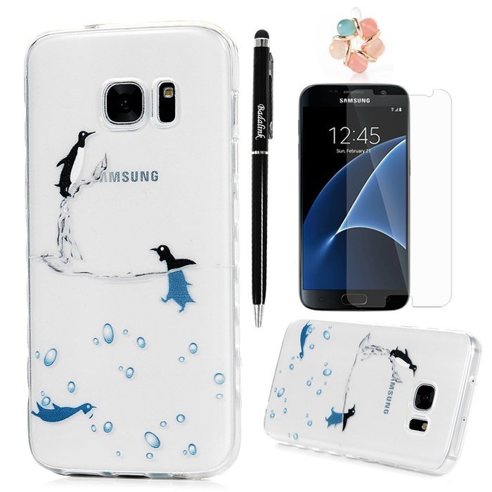 Badalink Galaxy S7 Case Shock-Absorbing Drop Protection TPU Bumper Protective Back Cover Slim-Fit Flexible Easy... N96