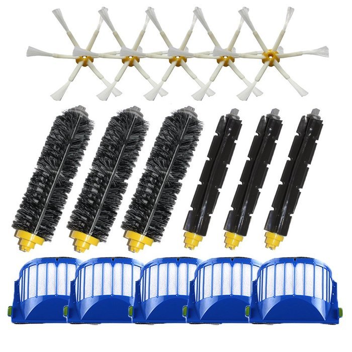 Hongfa Irobot Roomba Replacement Filter Roomba Blue Aerovac Filter and 3 Armed Side Brush Compatible with Roomba... N2
