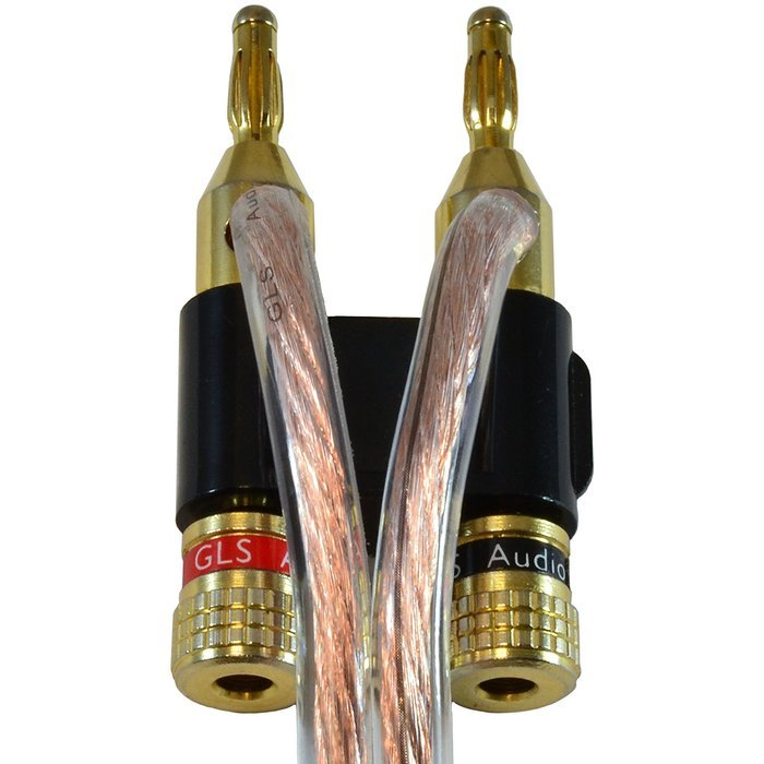 GLS Audio - Dual Gold Banana Plugs Heavy Duty Plug Banana Clips - NOTE: .75" Tip to Tip (3/4") - 10 PACK