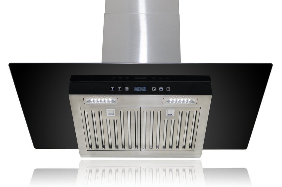 AKDY New 36" European Style Wall Mount Stainless Steel Range Hood Vent Touch Sensor Control AZ-H837C-90 N2