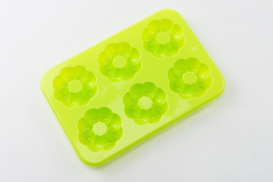 6 Cavity Round Cirle Shape Cake Mold Flower Baking Mould N2
