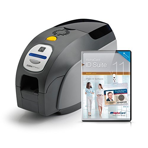 Zebra Series 3 Single-Side Card Printer with Ethernet Connectivity and AlphaCard ID Suite Basic Software