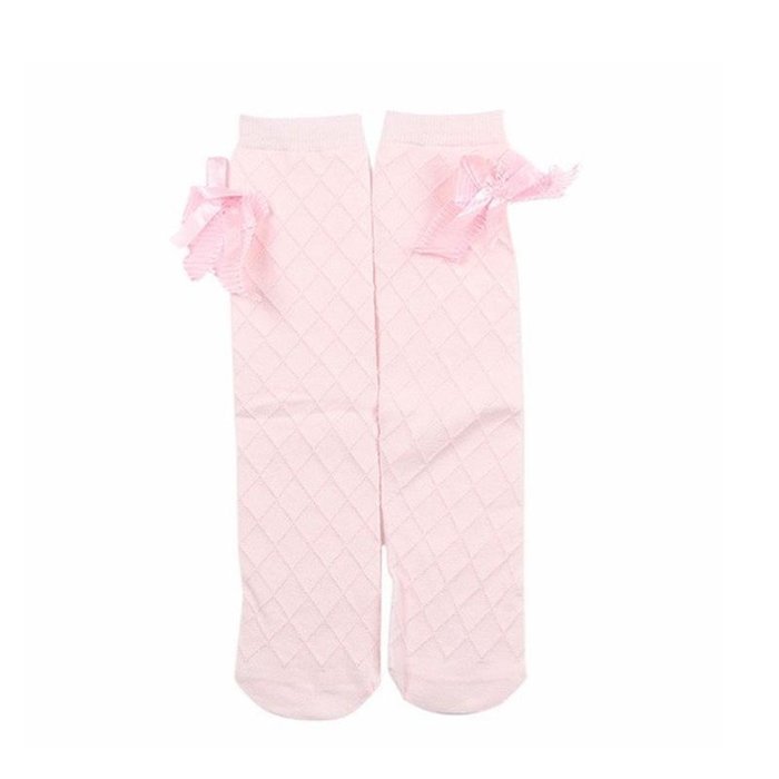 Phoneix Kids Socks Cotton Socks Knee High Bowknot Long Socks N4
