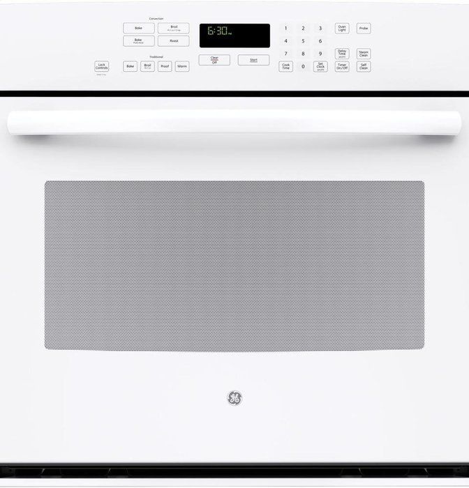 GE PT7050DFWW Profile 30" White Electric Single Wall Oven - Convection N5