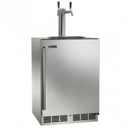 Perlick HP24TS-3-1R2 24" Signature Series Indoor Beer Dispenser with Dual Faucet Tower Complete Self-Contained...