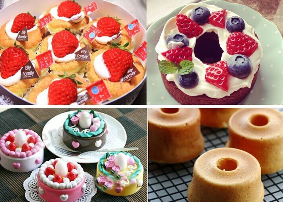 LOHOME&reg; Quiche Pan, Set of 6 PCS Bakeware Nonstick Tart/Quiche Pans Cupcakes Torte Souffle Cheesecake Egg Tart... N11