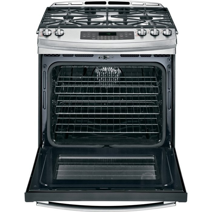 GE JGS750SEFSS 30" Stainless Steel Gas Slide-In Sealed Burner Range - Convection N5