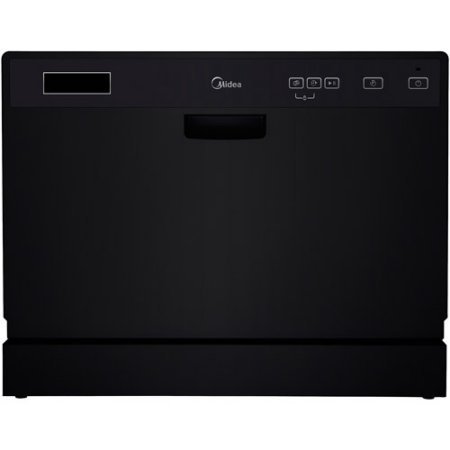 Midea MDC3203DSS3A 6-Place Setting Countertop Dishwasher, Black color