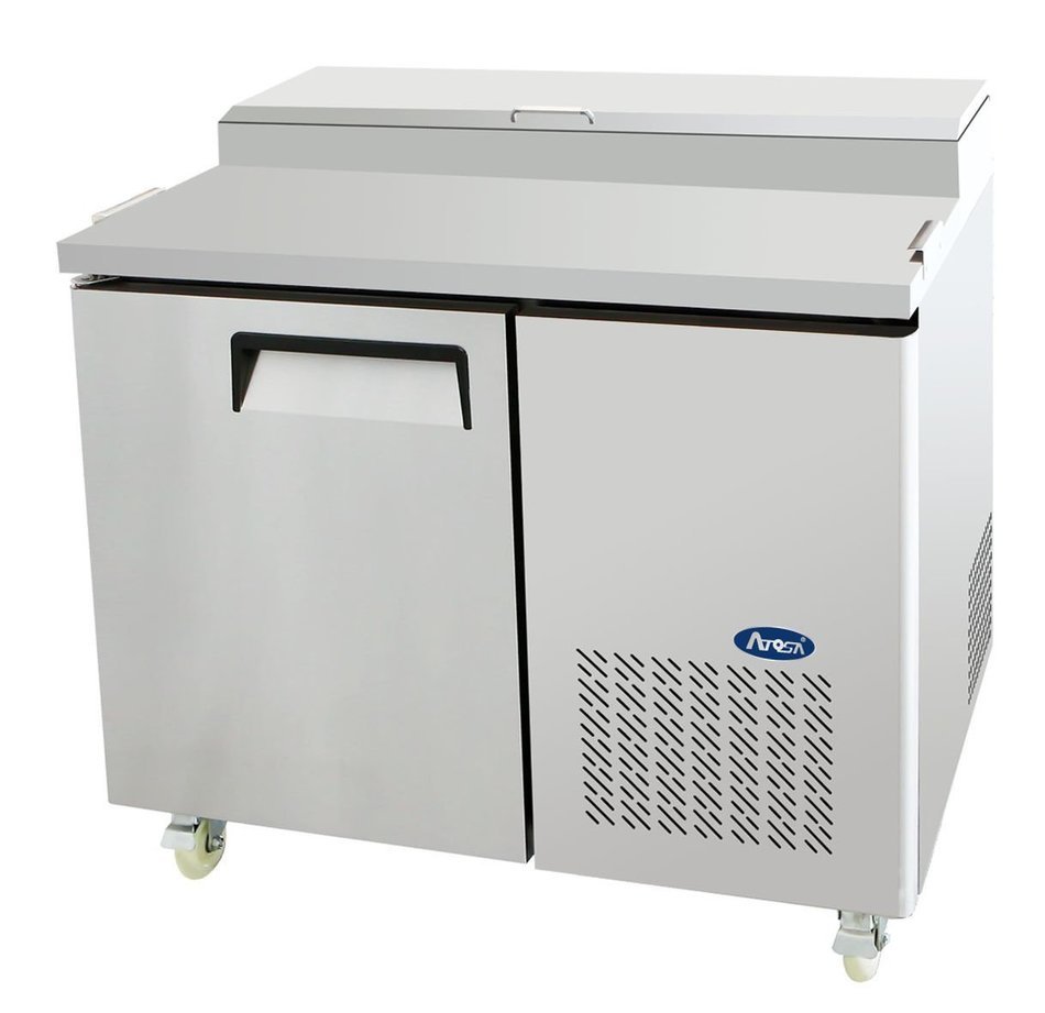 Atosa Usa MPF8201 Stainless Steel Pizza Prep Table 44" 1-Door Refrigerator