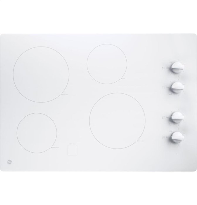 GE JP3030TJWW 30" White Electric Smoothtop Cooktop N3