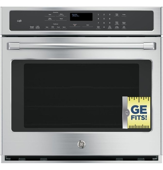 GE Cafe Series 30" Stainless Steel Built-In Convection Wall Oven N6
