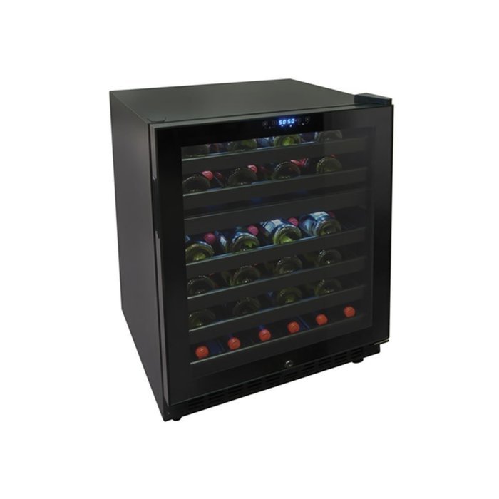 46-Bottle Dual-Zone Wine Cooler with Seamless Glass Door (Left-Hinge Model) in Black by Vinotemp N5