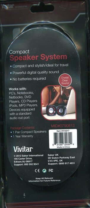 VIVITAR COMPACT SPEAKER SYSTEM N2