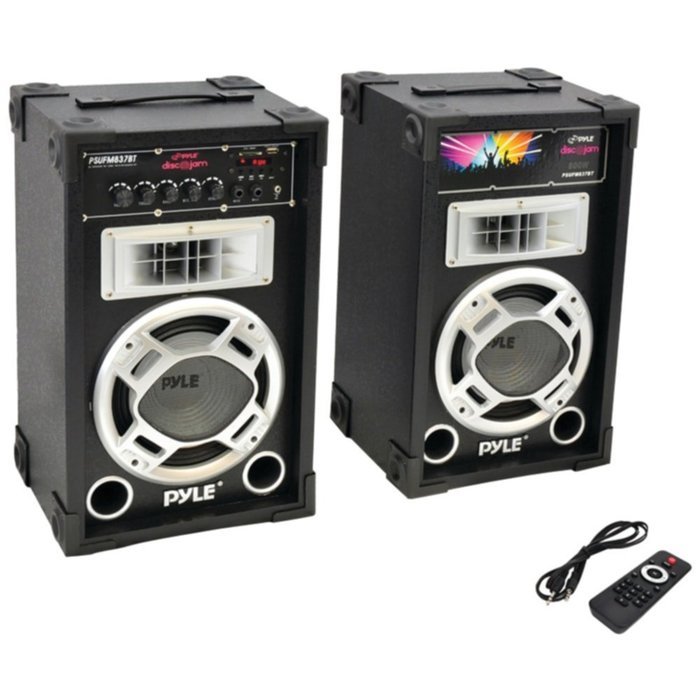 PYLE PRO PSUFM837BT Dual 800-Watt Disco Jam Powered Two-Way PA Bluetooth(R) Speaker System Consumer Electronics