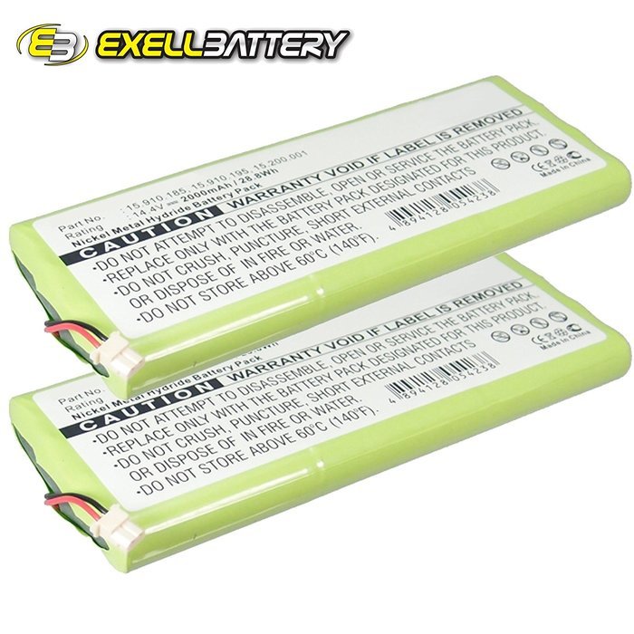 2x Ni-MH 14.4V Battery Fits OZROLL 15.910.195 15.910.185 15.200.001 ODS Control
