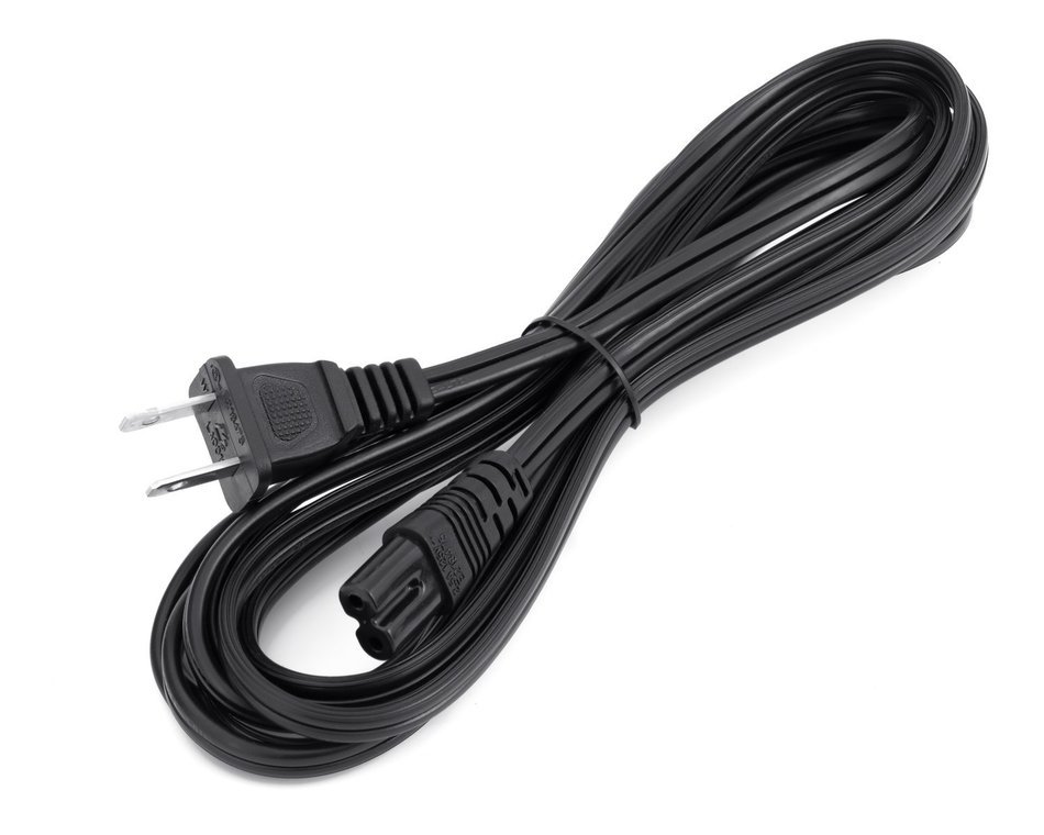 Aurum Cables UL Approved 10 Feet Slot Power Cord ,2 Prong Figure 8 Power Cord Non Polarized Power Cable NEMA 1... N2