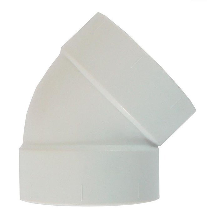 Vacuum Parts & Accessories Central Vacuum 45 Degree Sweep Elbow Fitting (for 2 inch Vacuum Pipe) (2 Pack)
