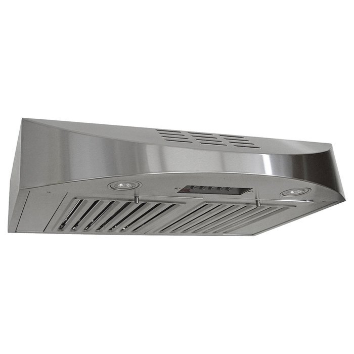 KOBE Range Hoods CHX3830SQBD-3 Contemporary Brillia 30" Under Cabinet Range Hood, 3-Speed, 400 CFM, LED Lights... N3