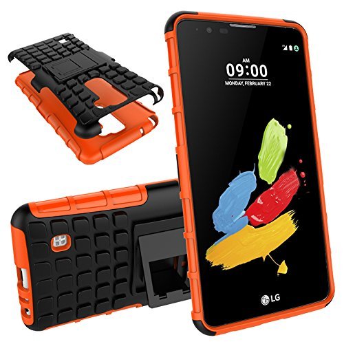 LG Stylus 2 Case, MCUK Heavy Duty Rugged Dual Layer - Soft/Hard Shell 2 in 1 Tough Protective Cover Case with... N7