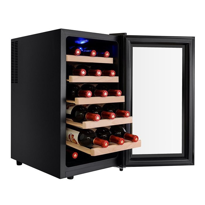 AKDY&reg; 18 Bottle Single Zone Thermoelectric Freestanding Wine Cooler Cellar Chiller Refrigerator Fridge Quiet Operation