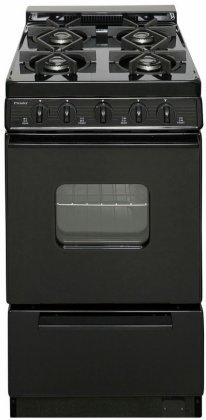 20 in. 2.42 cu. ft. Gas Range in Black