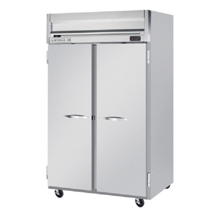 Beverage-Air HFPS2-1S Horizon Series Two Section Solid Door Reach-In Freezer 49 cu.ft. Capacity Stainless Steel...
