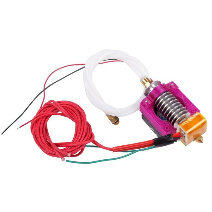 Generic 12v 0.4mm Nozzle 1.75mm Filamnet Metal J-head Hotend 100k Thermistor Extruder with Tube Fan for E3D(red-green-line) N4
