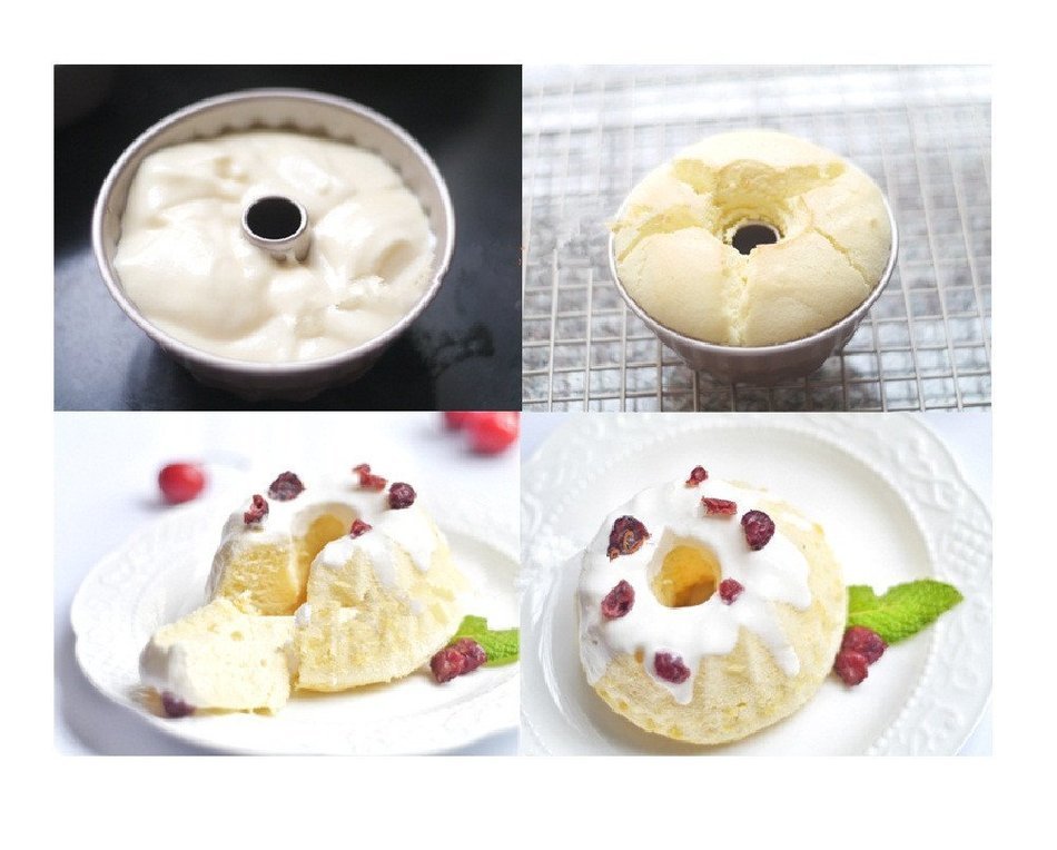 4 inch Savarin (Rum Baba) Cake Mould Champagne Gold Non-stick Convex Cylindrical Mold Pan (1, Bundt Pan) N4