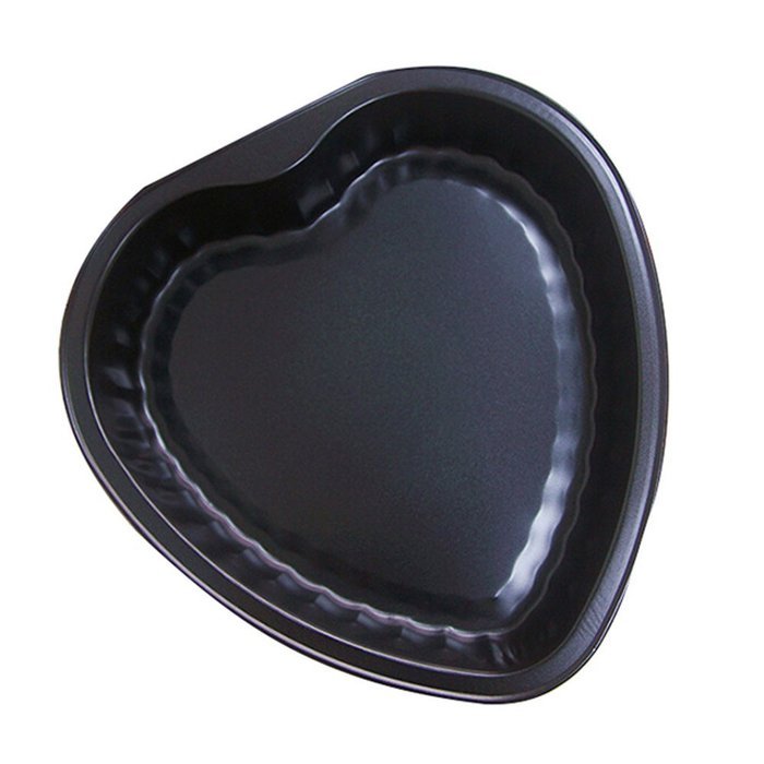 Ancdream Housewares Premium Carbon Steel Non Stick Cake Baking Bakeware Heart Cake Pans Trays Dishes Red Color... N4