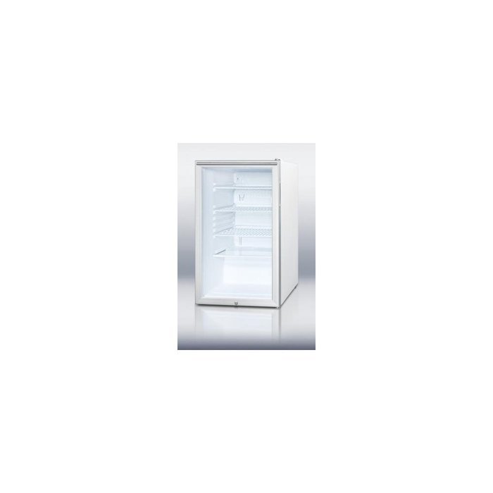 Summit Refrigeration SCR450LBIHHADA Undercounter Refrigerator w/ Reversible Door, Lock & Interior Light, White...