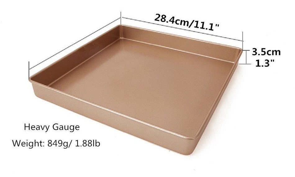 GMM 11" Square Non-Stick Cake Pan, Certified Coating Healthy Living DIY for Home Kitchen and Catering (Aluminum... N5