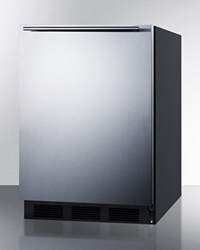 Summit FF63BSSHH 24" Freestanding Compact Refrigerator with 5.5 cu. ft. Capacity Adjustable Spill Proof Glass... N4