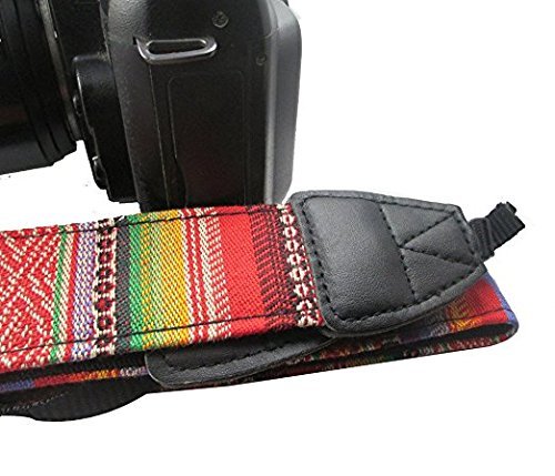 Teanfa Colorful Stripe Camera Shoulder Neck Strap Camera Belt For Canon Nikon Olympus Panasonic Pentax Sony SLR... N2