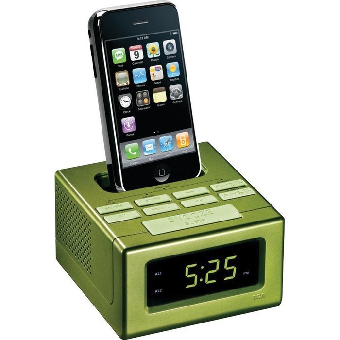 Audiovox RCA Clock Radio Dock - Green