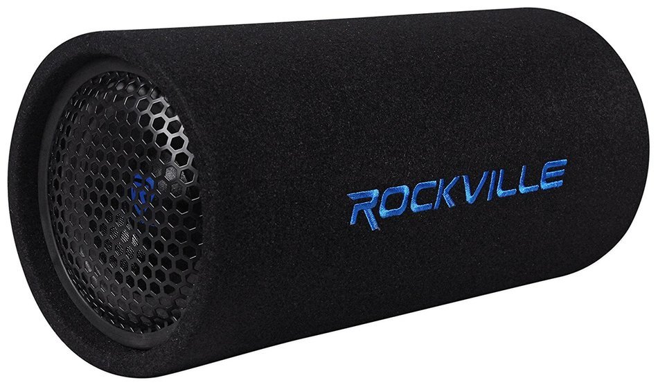 Rockville RTB65A 6.5" 300w Powered Active Car Subwoofer Bass Tube + MP3 Input N3