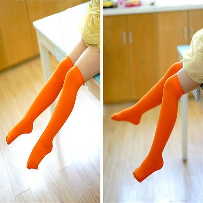 Phoneix 2pcs Korean Girls Socks Tube Students Candy Color Velvet Stockings N9